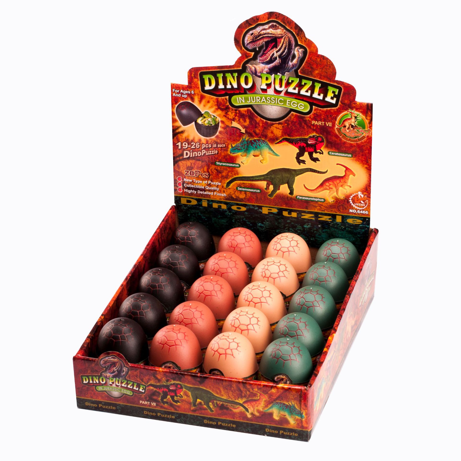 Assembled Egg Dinosaur Animal Model Assembling Toy Capsule Dinosaur Egg 3D Puzzle Dinosaur Eggs 20PCS a Set Creative Animal Mode