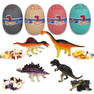 Assembled Egg Dinosaur Animal Model Assembling Toy Capsule Dinosaur Egg 3D Puzzle Dinosaur Eggs 20PCS a Set Creative Animal Mode