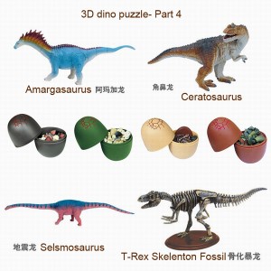 Assembled Egg Dinosaur Animal Model Assembling Toy Capsule Dinosaur Egg 3D Puzzle Dinosaur Eggs 20PCS a Set Creative Animal Mode