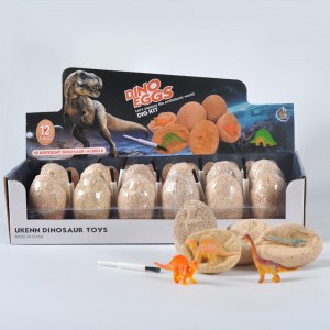 Chinese Wholesale Safe High Quality Materials 12PCS Carton Different Dinosaur Model Dinosaur Egg Dig Kit for Children’s Activity