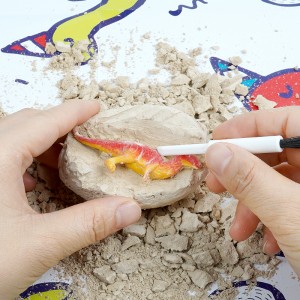OEM&ODM Factory low price educational kid gift mini dinosaur egg dig kit fossil egg excavation toy set
