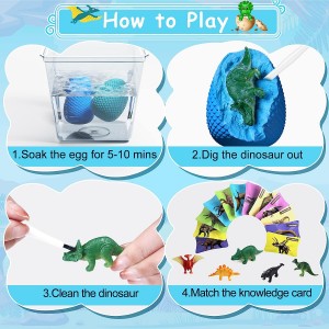 The Steam science toys for kids Colorful Dinosaur egg dig kits explore the dinosaur history