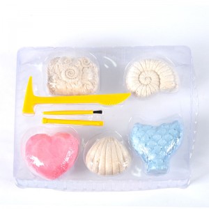 Ocean 5 in 1 Gemstone Excavation Dig Kit Eco-friendly Material Gem Digging discovery toys