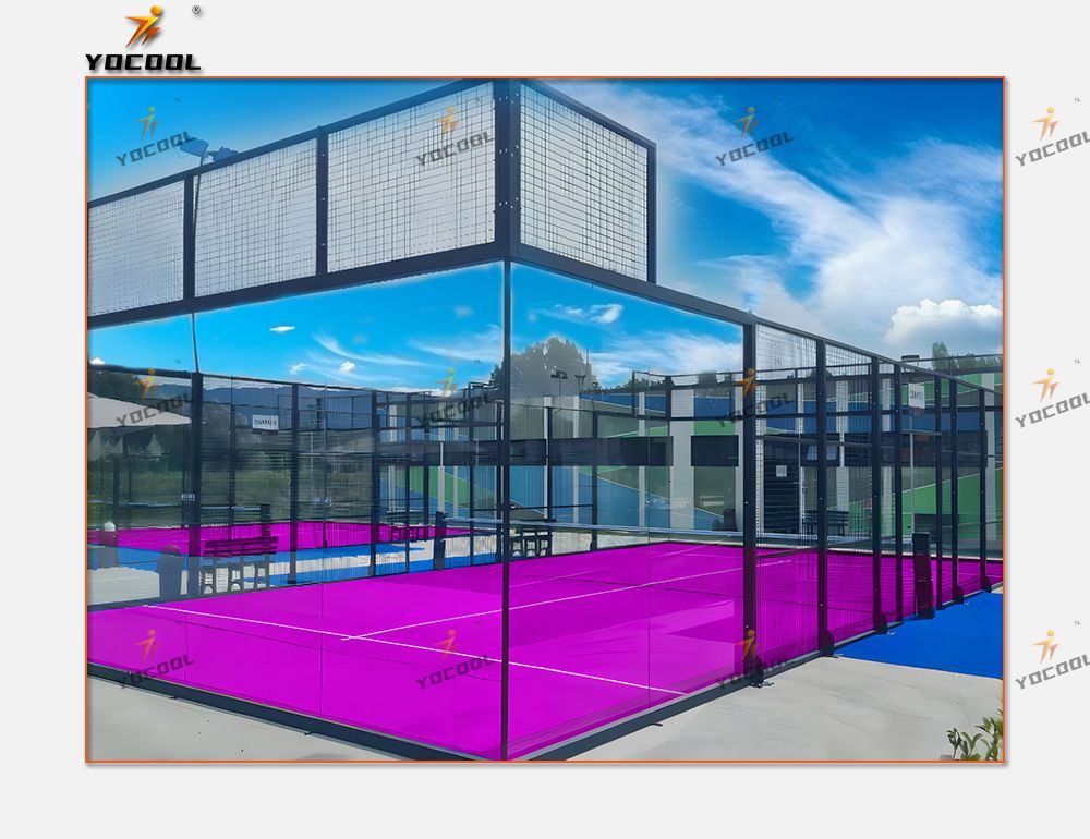 YOCOOL Hot Sale Panoramic Paddle Tennis Court Factory Price Padel Tennis Court