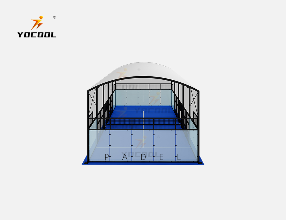 YOCOOL 2024 New Design Easy To Installation Single Panoramic Padel Tennis Court From China Super Supplier