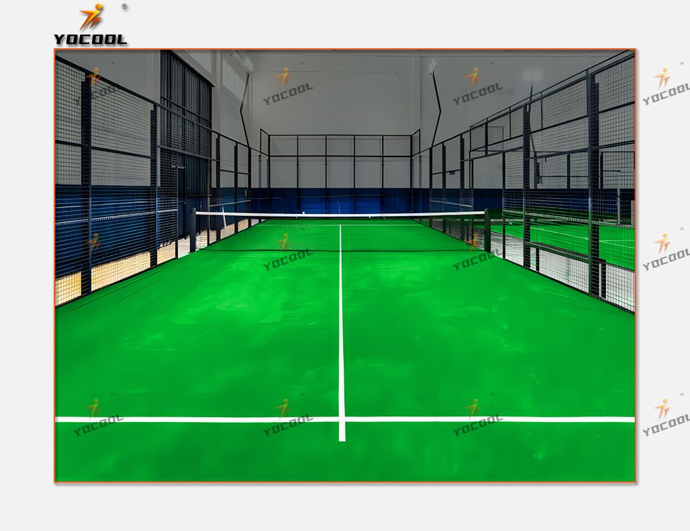 2024 YOCOOL Professional High Quality Custom Color Paddle durable Outdoor Indoor Panoramic Padel Tennis Court