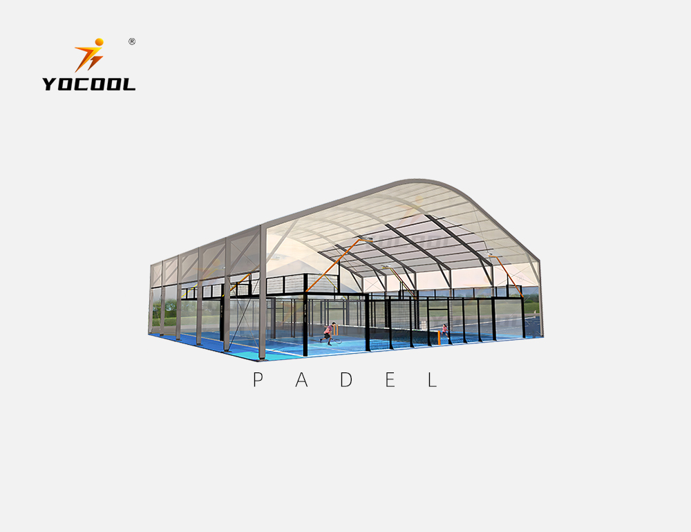 YOCOOL Padel Court Tent Cover Court Tent and Tennis Sports 25m Rain Cover Polygon Sport Tent for Badminton or Tennis Court
