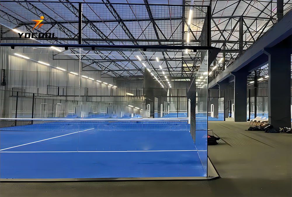 YOCOOL Hot Sale Big Discount Panoramic Padel Tennis Court 20*10 M Size Outdoor Sports Padel Court Supplier