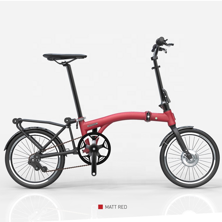 Wholesale 16" Foldable Bicycle 350W Electric Bike 3,5,7,8 Speed With Removable Powerful Battery 6.8Ah