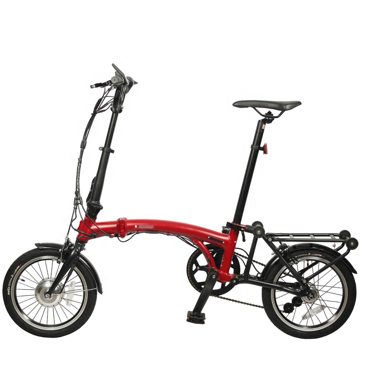 Pedals assistant power hidden design Li-ion battery 6.8ah 36V 350W 16 inch mini folding electric bike