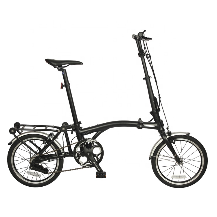 China Wholesale Fold Away Bike Factories - 16 Inch Aluminium Alloy Frame Folding Bikes/5 Speed Variable Speed Bicycle/Double Disc Brakes Best Foldable Bike – Eecycle