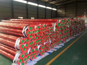 Red Epoxy fire fighting Pipe Thread End SCH 40 Fire fighting material Red painted weld carbon steel fire sprinkler tube price