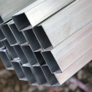 Q195 Q235 pre galvanized welded square steel pipe/GI rectangular hollow section weight/MS carbon steel pipe