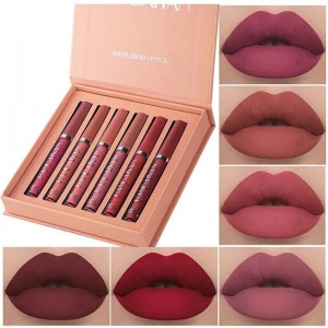 Long lasting water-proof non-drying matte liquid lipstick set for wholesale sourcing.