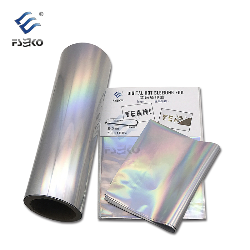 Թվային Hot Sleeking Foil Heat Press Transfer Foil-Hologram Dazzle Silver