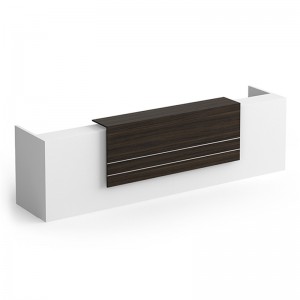 2-Person Shared Peninsula Reception Desk wDrawers