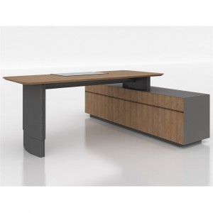 Adjustable Height Table with Laminate Top Executive desk with return
