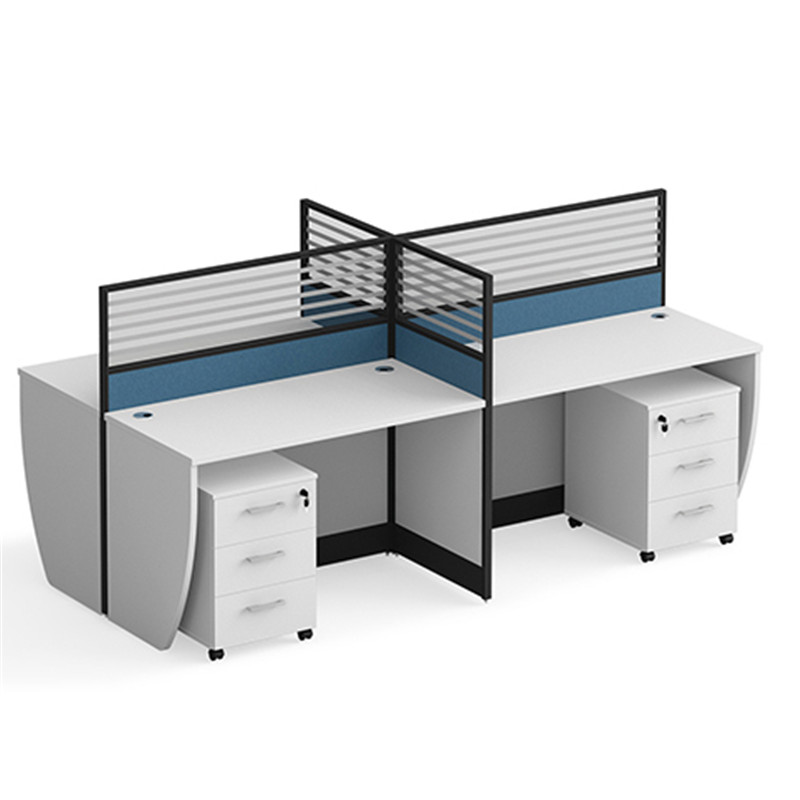 Business Furniture Easy Office White 4 Person Modular Workstation (2)