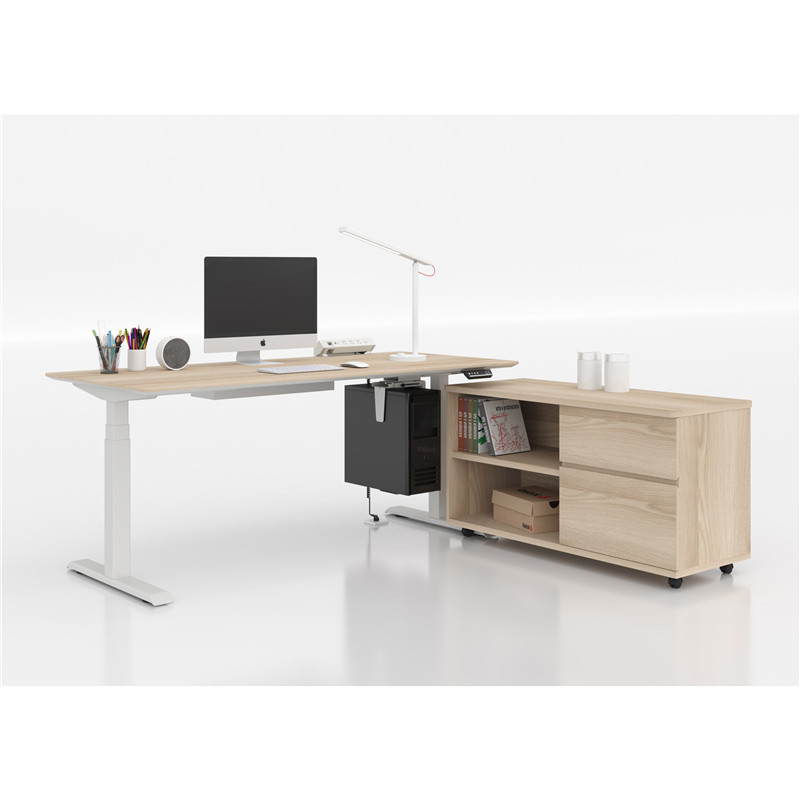 Fully Height Adjustable Small Office L-Desk (9)