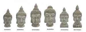 Serat liat MGO Buddha Kepala Patung Statuary Figurines