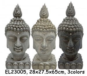 Serat liat MGO Buddha Kepala Patung Statuary Figurines