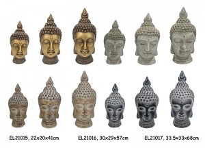 Статуи головы Будды из волоконной глины MGO, скульптурные фигурки