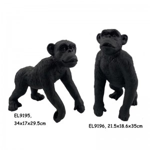 Resin Arts & Crafts Ripanga runga whakapaipai Africa pepe Gorilla makimaki Figurines