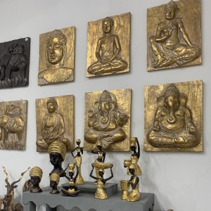 Umjetnost i rukotvorine od smole. Klasične zidne viseće ploče Buddha, umjetničke zidne ploče