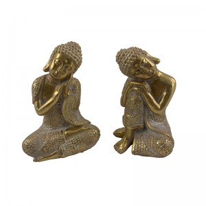 Klasične figurice sedečega Bude za meditacijo iz smole za umetnost in obrt