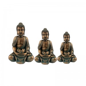 Arte dhe mjeshtëri me rrëshirë Figurina klasike të meditimit të Budës ulur