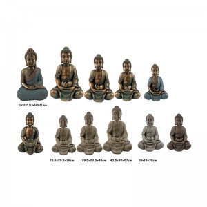 Figuras clásicas de meditación sentada de Buda para artes y manualidades de resina
