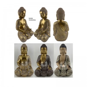 Résin Seni & Karajinan Klasik Buddha Diuk Figurines Meditasi