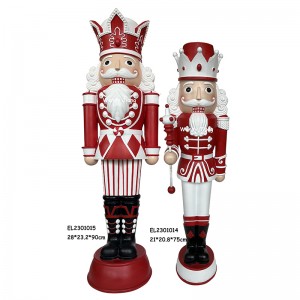 Resin Handmade Crafts Sweet Nutcrackers Figurines Soldiers Statues Tabletop Decorations beside Christmas Trees