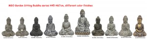 Fiber gline lagane MGO figurice sjedećih statua Bude