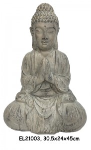 Fiber Clay Թեթև քաշի MGO Նստած Բուդդայի արձանները