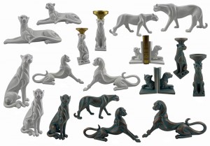 Umjetnost i obrt od smole Ručno izrađene stolne skulpture afričkog leoparda Držači za svijeće Držači za knjige