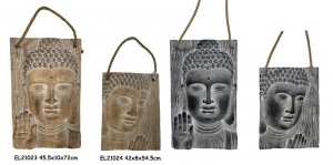 Painéis de Buda leves de argila de fibra pendurados em artesanato de parede