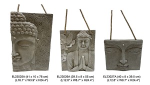 Fiber Clay Light iwuwo Buddha Panels Ti o kọkọ lori Awọn iṣẹ-ọnà Odi