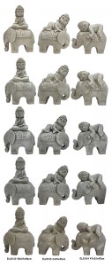 Fiber Clay MGO Buddha med elefantstatuer figurer
