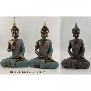Resin Arts & Crafts Thai Teaching Bouda Estati ak Figurin
