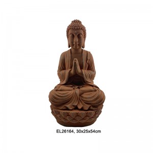 Erretxina Arts & Crafts Buda Lotus-oinarrizko irudien gainean eserita