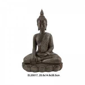 Resin Arts & Crafts Buddha sitter på Lotus-base figurer