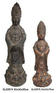 Figurine di statue di Fiber Clay MGO Kwan Yin