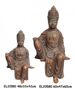 Figuras de estatuas de Fiber Clay MGO Kwan Yin