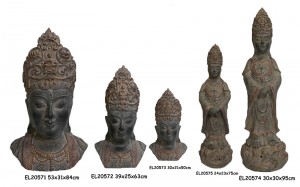 Serat Clay MGO Kwan Yin Patung Figurines
