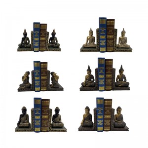 Résin Seni & Karajinan Patung Buddha Klasik Bookends