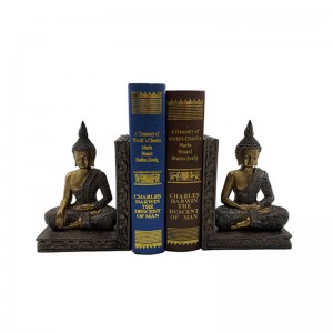 Serre-livres de statues de Bouddha classiques en résine Arts & Crafts