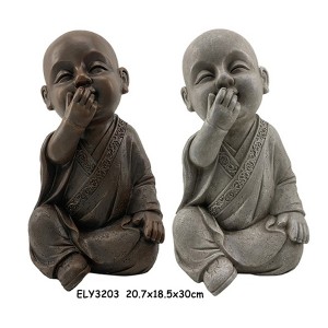 Fiber Clay MGO Shao Lin Monk Patung Figurines