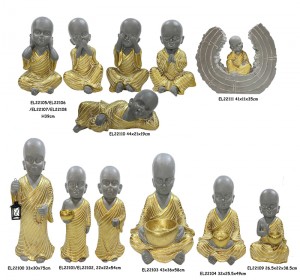 Статуи на монах от фиброглина MGO Шао Лин