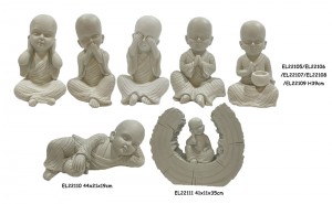 Fibre Clay MGO Shao Lin Monk Estati Figurines
